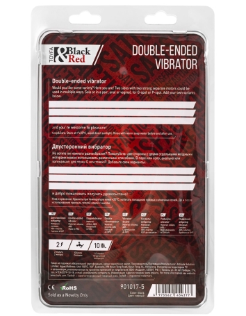 Вибратор ToyFa Black &amp; Red